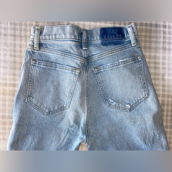 Abercrombie 90’s straight ultra high rise - custom distressing - Picture 3 of 5